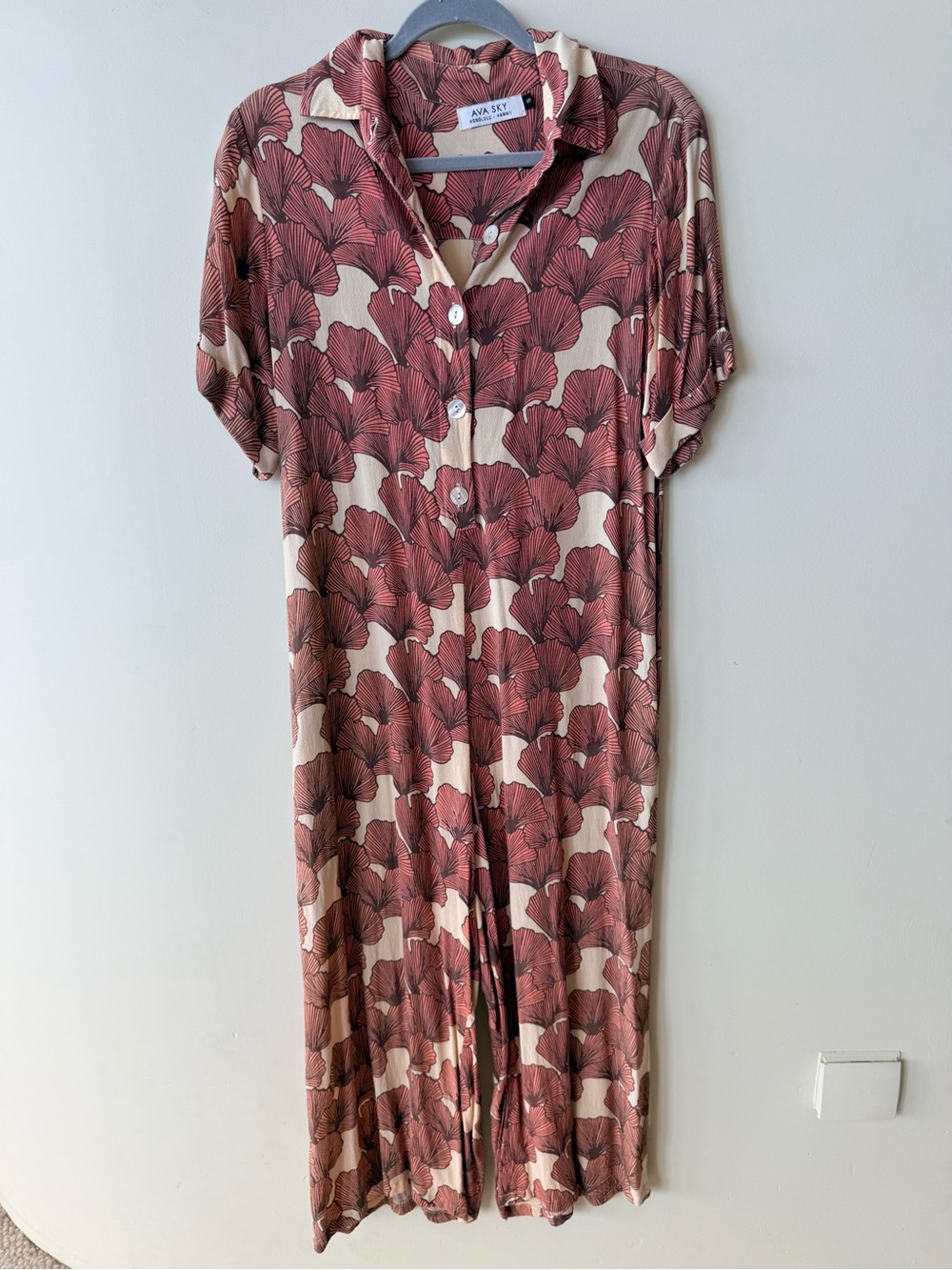 Ava Sky Fighting Eel Floral Romper, small